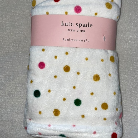 ๐HP๐New! Kate Spade Rainbow Dot Cotton Hand Towels 2 Piece-18โx28โ๐ - Picture 8 of 9